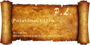Palatinus Lilla névjegykártya