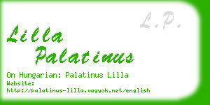 lilla palatinus business card